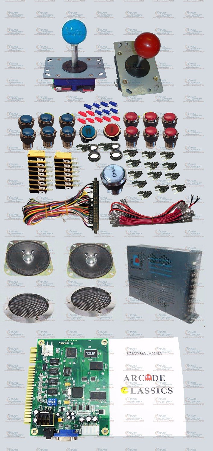 Arcade parts Bundles kit With Classics 60 in 1 PCB Joystick Microswitch